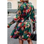 Rochie Mini ElegantÄƒ Cu Imprimeu, Verde