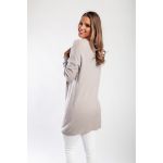 Rochie Mini Tricotata Cu Decolteu In "V", Bej