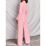 Set Elegant Blazer Si Pantaloni, Roz Deschis