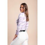 Top Tricotat Cu Maneca Lunga, Liliac