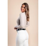 Top Tricotat Cu Maneci Lungi, Bej