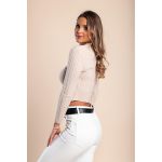 Top Tricotat Cu Maneci Lungi, Bej