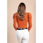 Top Tricotat Cu Maneci Lungi, Portocaliu