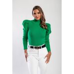 Top Tricotat Cu Maneci Lungi, Verde