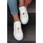 Adidasi La Moda Cu Detalii Decorative, Alb/Negru