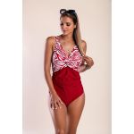 Costum De Baie Dintr-O Bucata Cu Imprimeu, Rosu