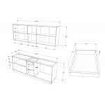 Set Bucatarie Nisa, Stejar Wotan/Alb, L 200 cm