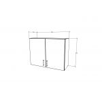 Corp Superior Karo, 2 Usi, Lemn Natural/Alb, 80 x 30 x 60 cm