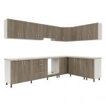 Corp Superior Karo, 2 Usi, Stejar Sonoma Inchis/Alb, 60 x 30 x 60 cm