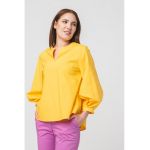 Bluza asimetrica cu maneci bufante