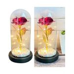 Aranjament C17 cadou martisor engros trandafir Decor LED,, Plastic, 21.5 x 11.2 x 9 cm, Multicolor