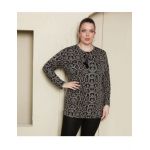 Bluza batal din vascoza cu lycra, cu imprimeu sarpe, en-gross