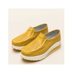 Pantofi casual Engros din piele naturala dama, Bicaz Galben
