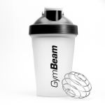 Shaker Blend Bottle transparent-negru 400 ml - GymBeam