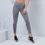 Colanți pentru femei Color Block Heather Gray - LABELLAMAFIA