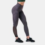 Colanți pentru femei Fit&Smart High Waist Leggings Maroon - NEBBIA