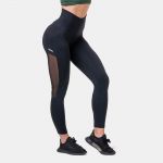 Colanți pentru femei Mesh High Waist Black - NEBBIA