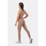 Colanți pentru femei Sporty Smart Pocket High-Waist Brown - NEBBIA
