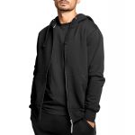 Hanorac pentru bărbați Borg Zip Hood Centre Black Beauty - BJÖRN BORG