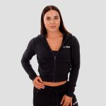 Hanorac pentru femei Zip-up TRN Black - GymBeam