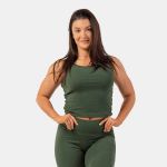 Maiou pentru femei Tank Top Ribbed Organic Cotton Brown - NEBBIA