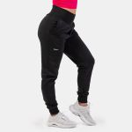 Pantaloni pentru femei High Waist Loose Fit Black - NEBBIA