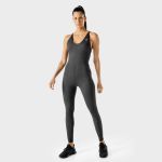 Salopeta pentru femei Strappy Catsuit Black Marl - SQUATWOLF