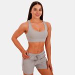 Sutien sport Mesh Panel Grey - GymBeam