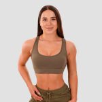 Sutien sport Mesh Panel Olive - GymBeam