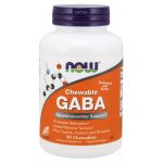 Tablete masticabile GABA cu aromă de portocale - NOW Foods