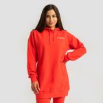 Hanorac pentru femei Limitless Longline Hot Red - GymBeam