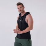 Maiou pentru bărbați Hoodie Black - NEBBIA