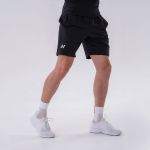 Pantaloni scurți pentru bărbați Relaxed-fit Black - NEBBIA