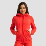 Hanorac cu fermoar pentru femei Limitless Hot Red - GymBeam