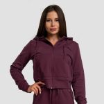 Hanorac pentru femei Zip-up TRN Eggplant - GymBeam