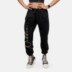 Pantaloni pentru femei Intense Signature Black/Gold - NEBBIA
