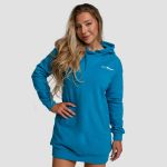 Hanorac pentru femei Limitless Longline Aquamarine - GymBeam