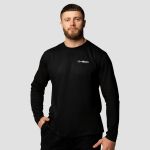 Tricou cu mânecă lungă Basic Black - GymBeam