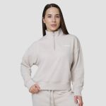 Hanorac pentru femei 1/2 Zip Agile Desert - GymBeam