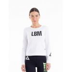 Top cu mânecă lungă pentru femei Highlight White - LABELLAMAFIA