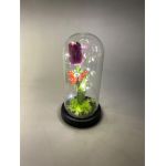 Lalea criogenat artificial in cupola 21 cm cu lumina led engros