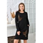 Rochie bumbac cu buzubare si imprimeu in fata, en-gross