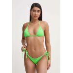 Puma sutien de baie culoarea verde, cupa usor rigidizata 907666