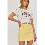 Pepe Jeans Fustă culoarea galben