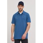 Wrangler Tricou Polo culoarea albastru marin, material neted