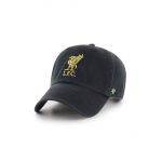 47brand șapcă EPL Liverpool culoarea negru, cu imprimeu
