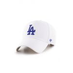 47brand șapcă MLB Los Angeles Dodgers culoarea alb, cu imprimeu B-MVP12WBV-WHC