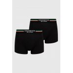 Aeronautica Militare Boxeri (2-pack) bărbați, culoarea negru