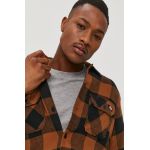 Dickies cămașă din bumbac bărbați, culoarea maro, cu guler clasic, regular DK0A4XDZBD0-BROWNDUCK