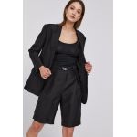 The Kooples Sacou culoarea negru, un singur rand de nasturi, material neted